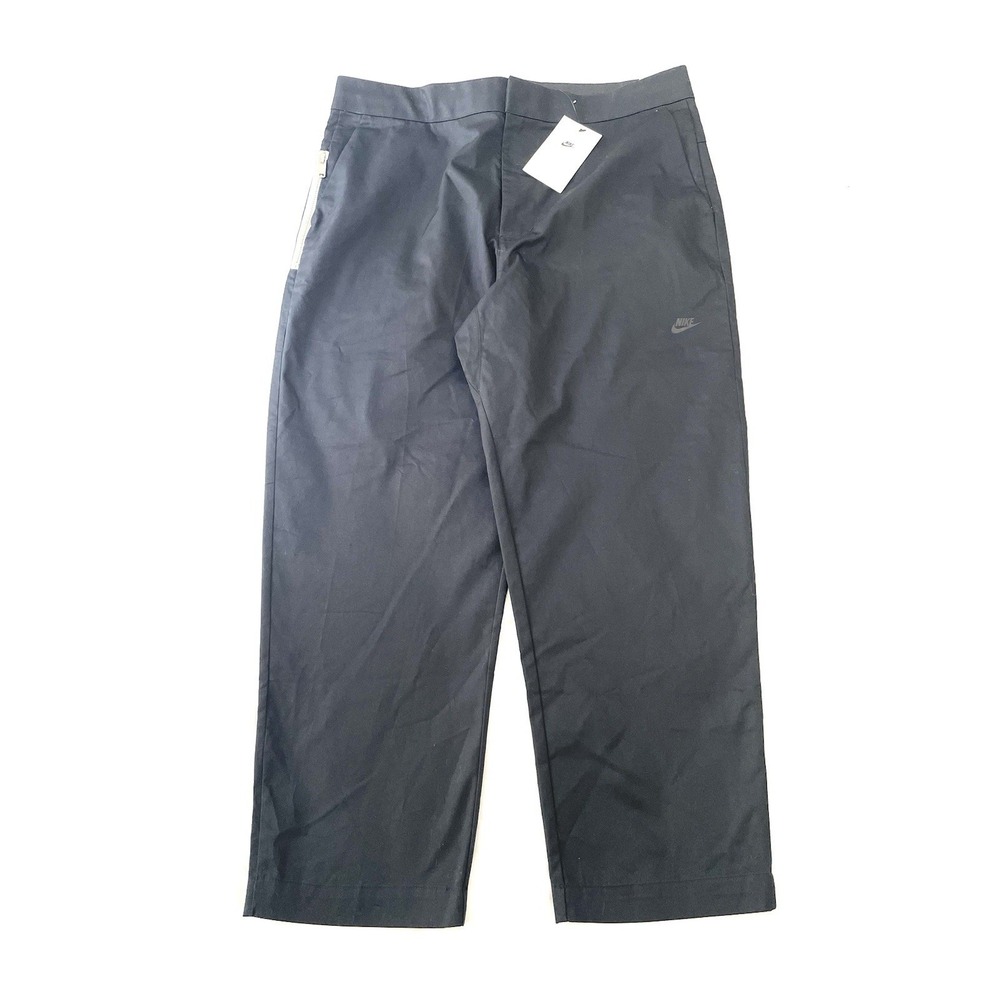 NEW Nike Sportswear Essentials Cropped Sneaker Length Utility Pants 34 Black